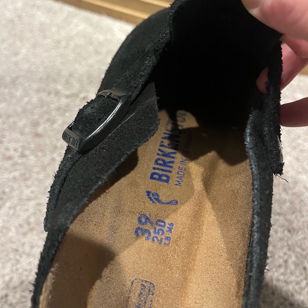 Birkenstock Black Suede Slip-On Clogs - Picture 4 of 4